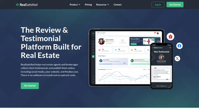 The RealSatisfied homepage
