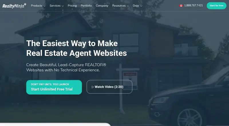 The RealtyNinja homepage