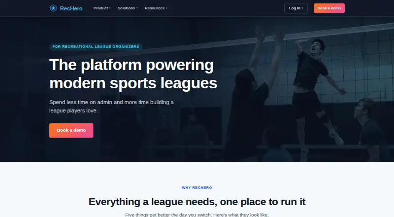 RecHero's website