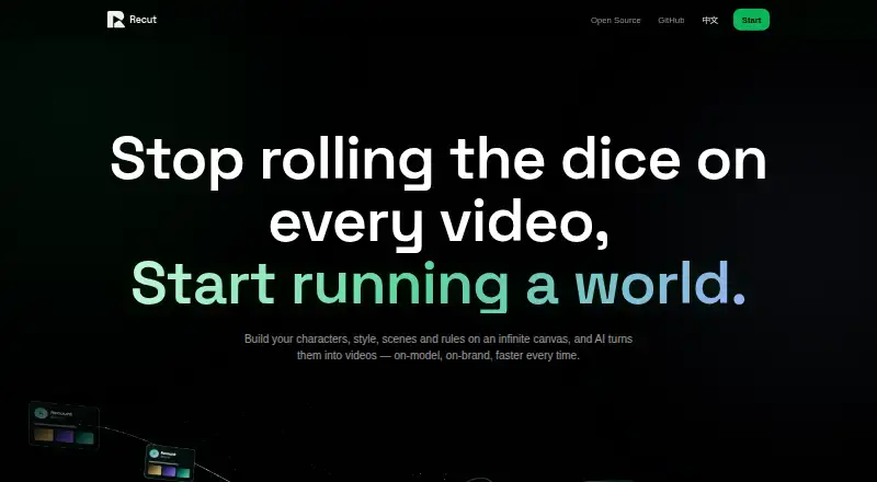 The Recut homepage