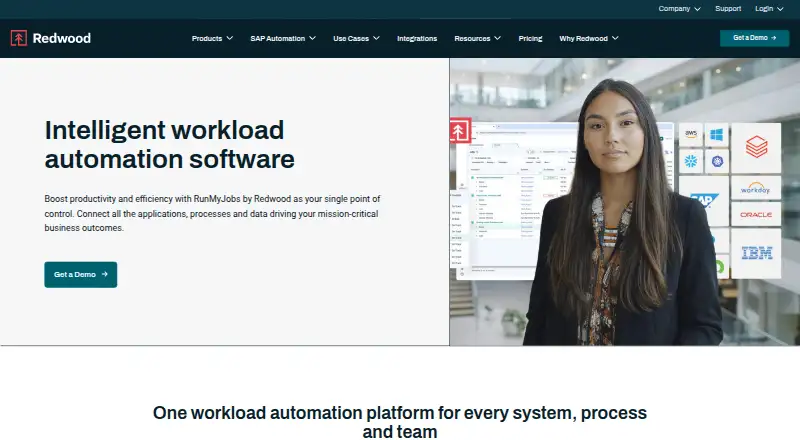 Redwood RunMyJobs's website