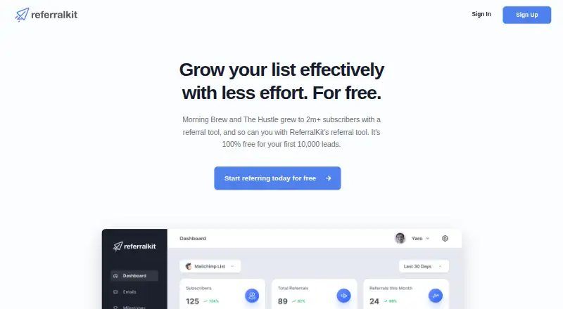 ReferralKit's website