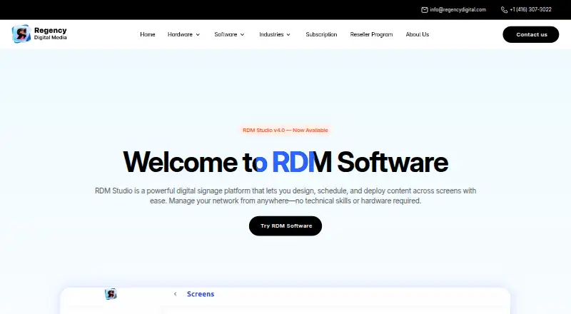 RDM Studio's website