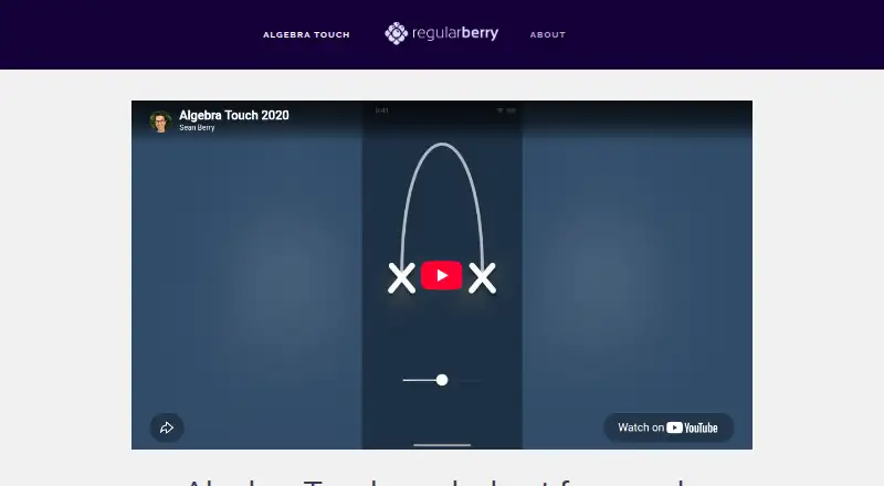 The Algebra Touch homepage