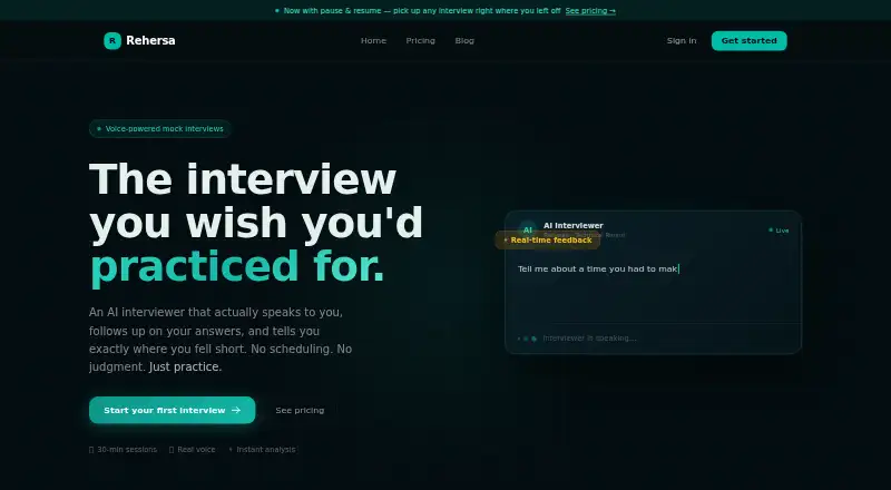 Rehersa's website