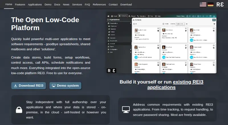 The REI3 homepage