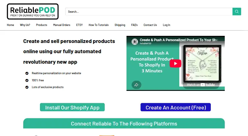 Reliable POD's website