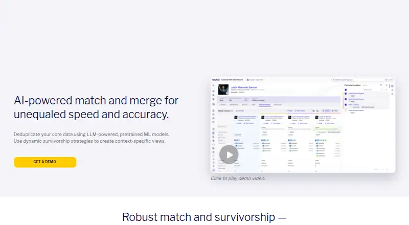 Reltio Entity Resolution's website