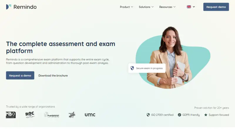 Remindo's website