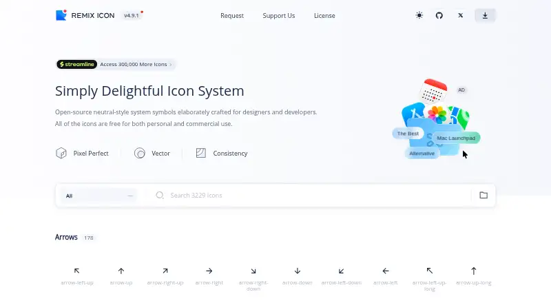 The Remix Icon homepage