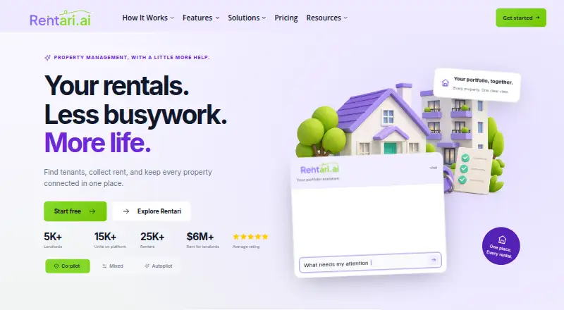 Rentari.ai's website