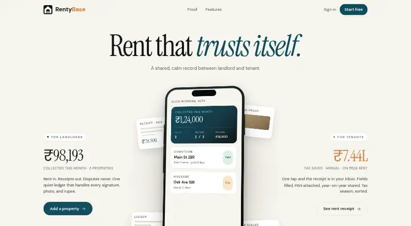 RentyBase's website