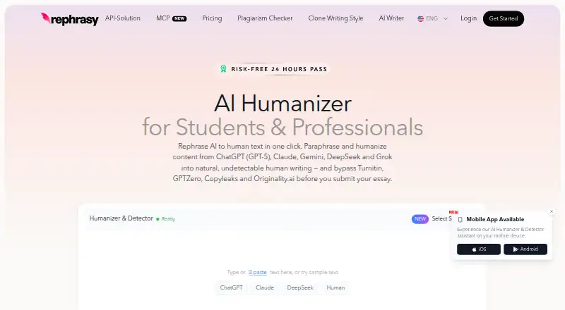 Rephrasy's website