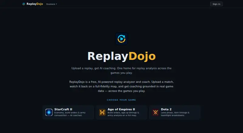 ReplayDojo's website
