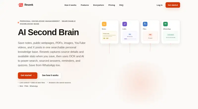 Reseek's website