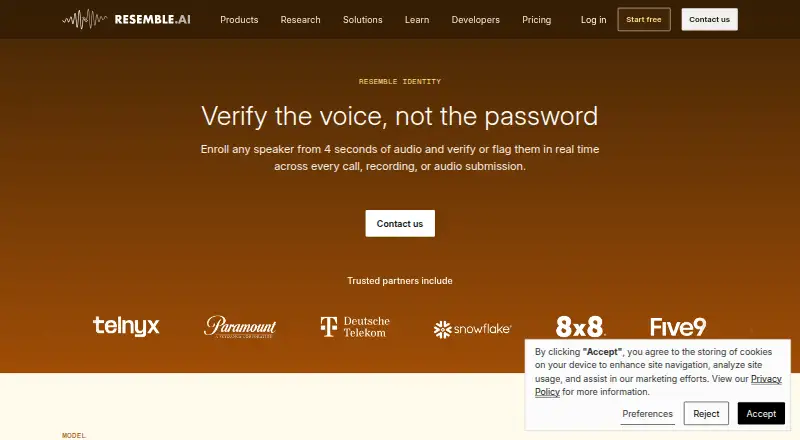 Resemble Identity's website