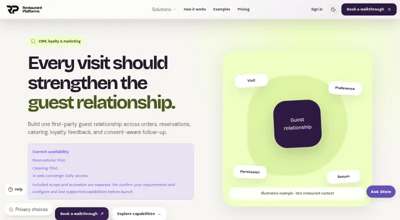 The RestaurantPlatforms Guest Growth homepage