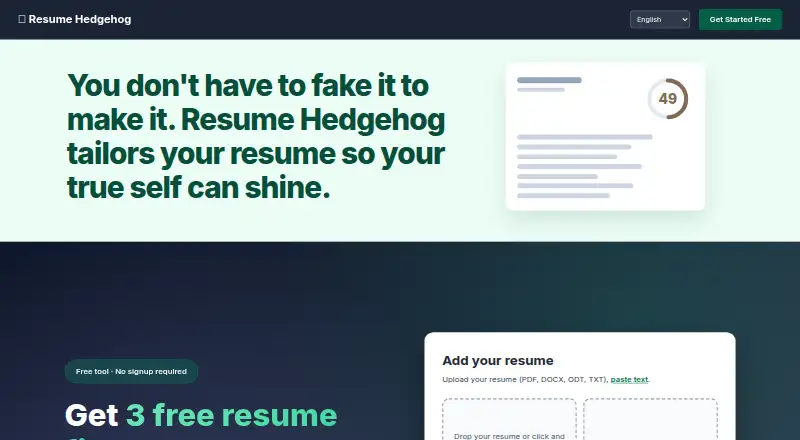 Resume Hedgehog's website