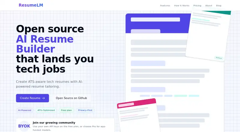 ResumeLM's website