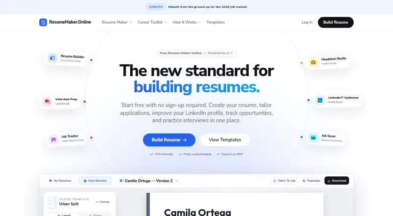 ResumeMaker.Online's website