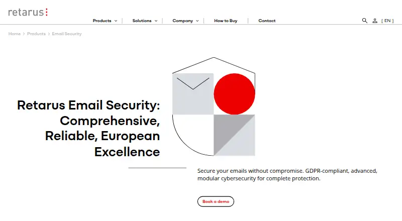 Retarus Email Security's website