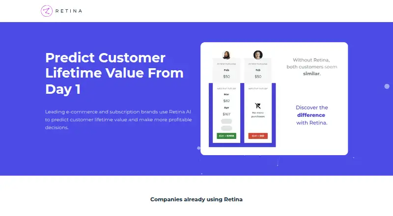 Retina AI's website