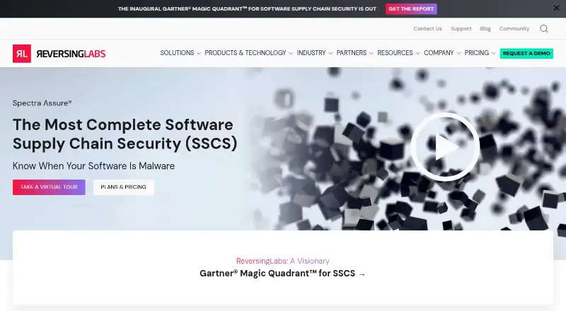 ReversingLabs Spectra Assure's website