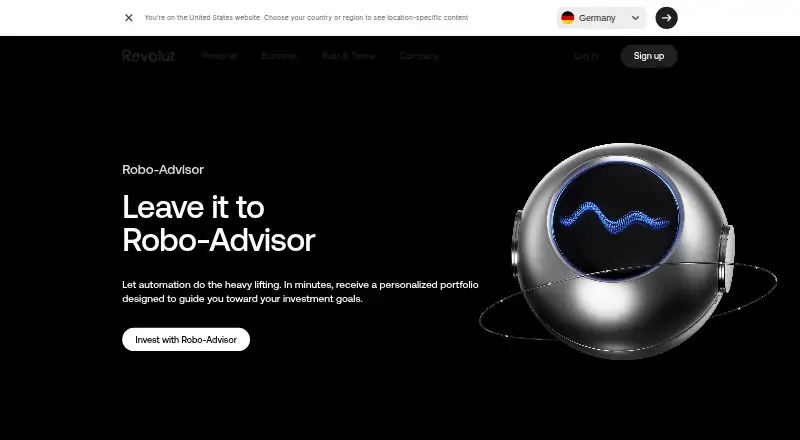 Revolut Robo-Advisor's website