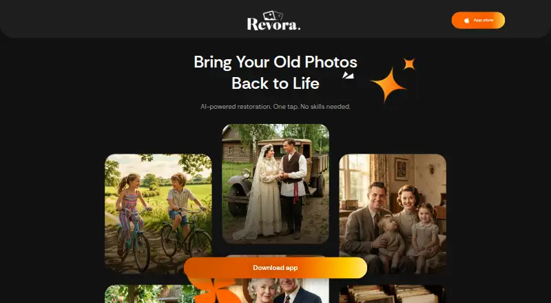 The Revora homepage