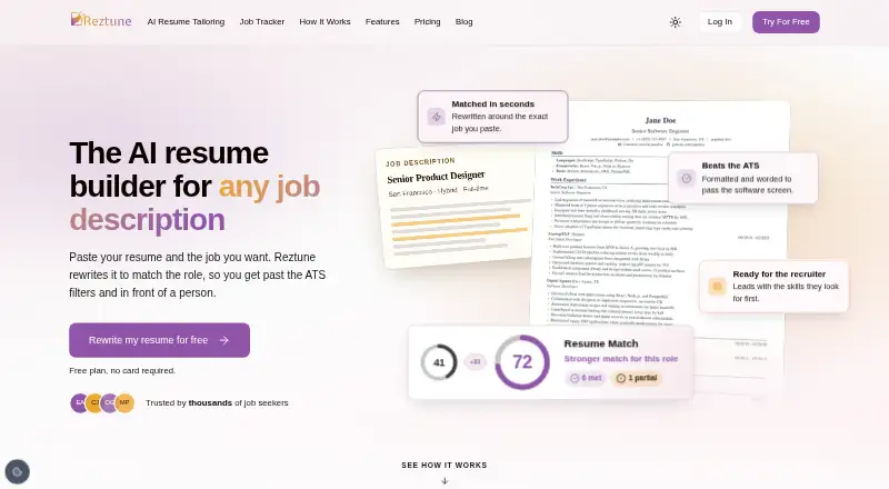 Reztune's website
