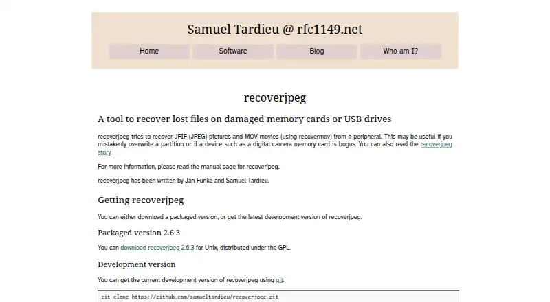 recoverjpeg's website