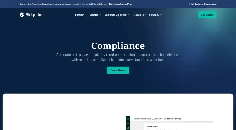 Ridgeline Compliance's website