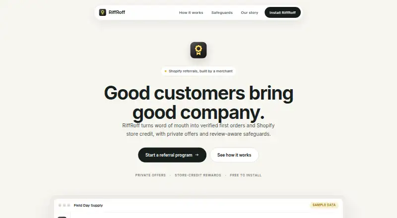 RiffRoff's website