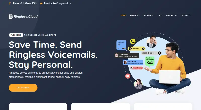 Ringless Cloud's website