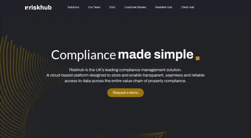 Riskhub's website