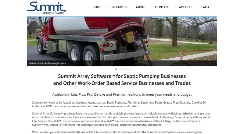 Summit Service System's website