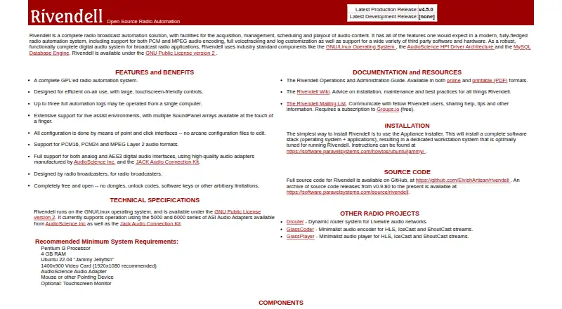 Rivendell's website