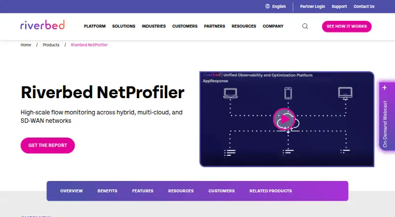 Riverbed NetProfiler's website