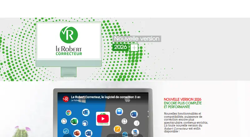 The Le Robert Correcteur homepage