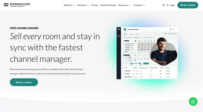 RoomRaccoon Channel Manager's website