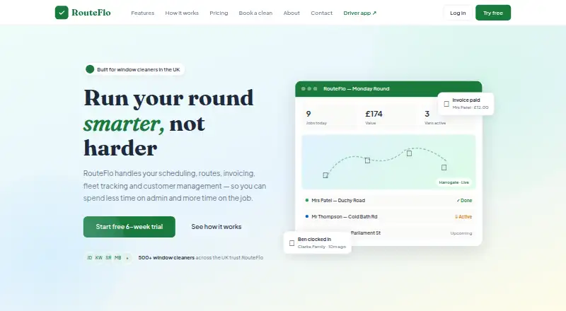 RouteFlo's website
