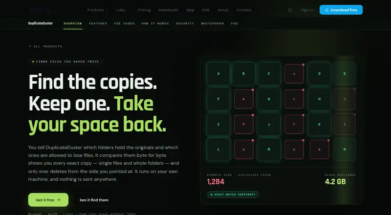 DuplicateDuster's website