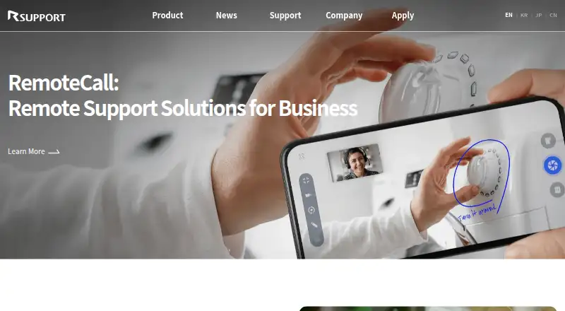 The RemoteCall homepage