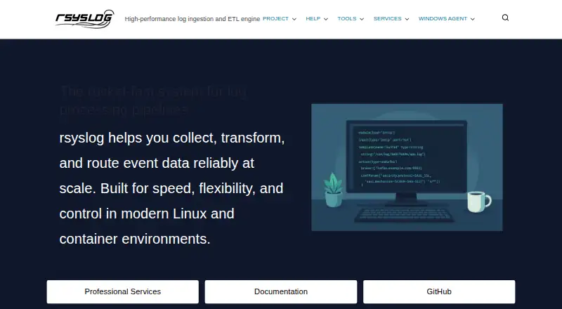 rsyslog's website