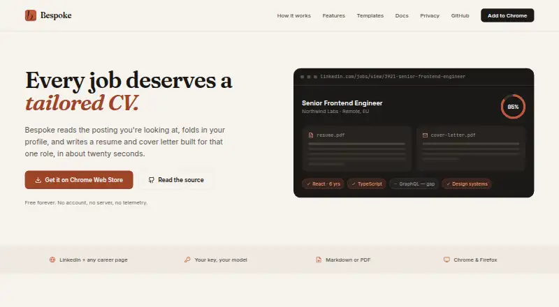 Bespoke's website