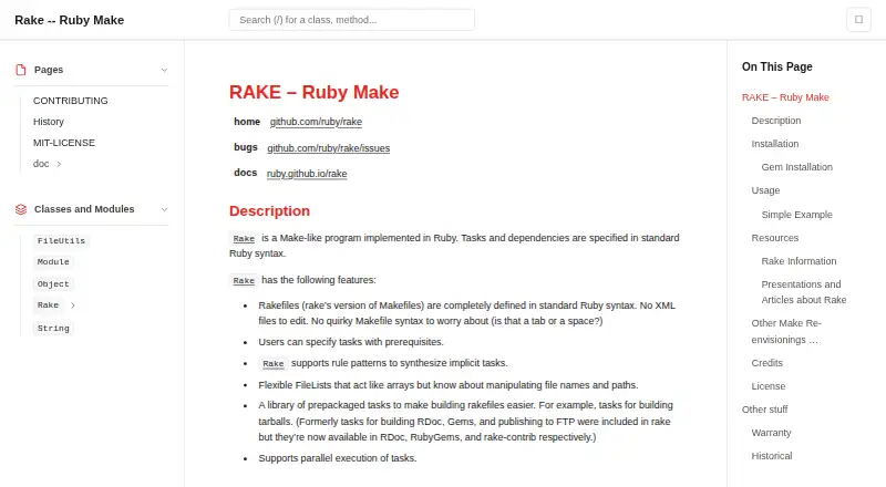 Rake's website