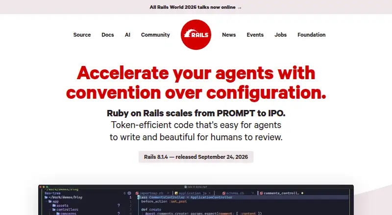 Ruby on Rails's website