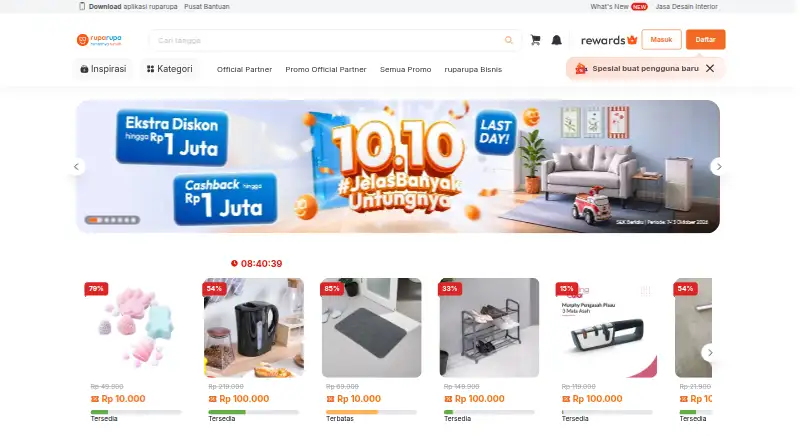 ruparupa's website