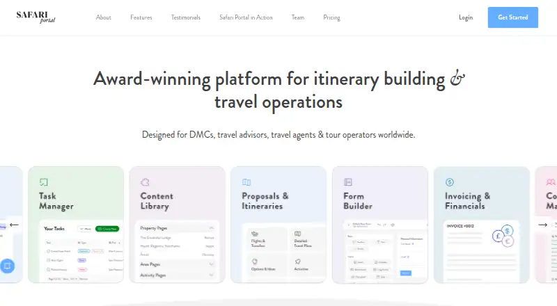 Safari Portal's website