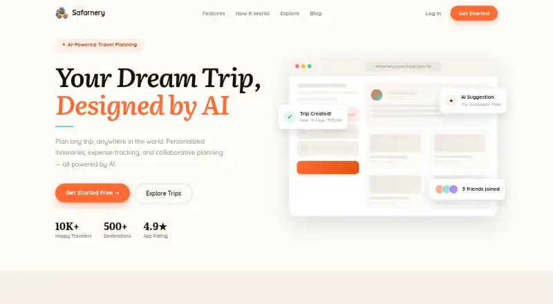 Safarnery's website